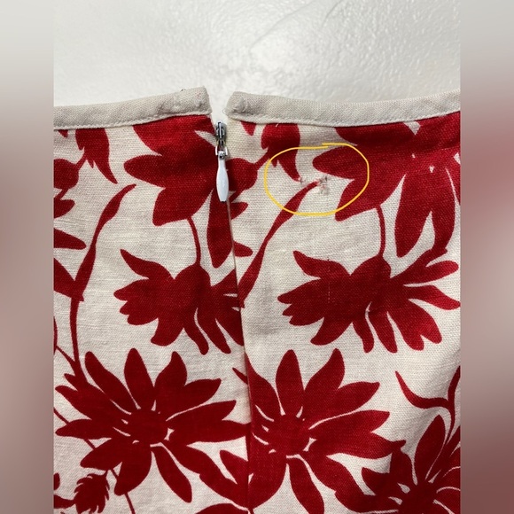 Vintage Linen Blend Vintage Bush Wacker Floral Midi Sleeveless Dress plus 16 - Picture 4 of 15